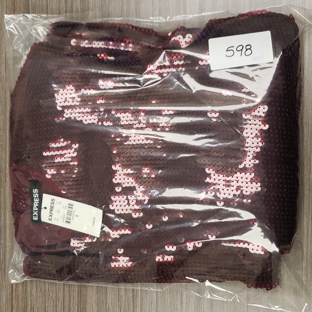 Express Sequin Midi Dress in Bold Red - Picture 10 of 11